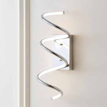 Scribble 7" Modern Metal Integrated LED Vanity Light Sconce - JONATHAN Y